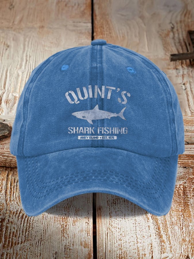 Shark Fishing Printed Baseball Cap