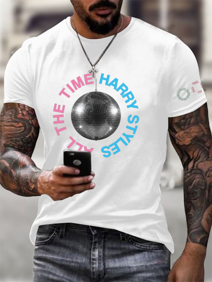 Men's Rock Band Casual Printed Short-Sleeved T-Shirt