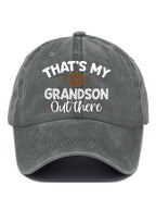 That's My Grandson Out There football Print Baseball Cap