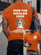 Men's Beagles Deserve Homes Not Wired Prison Cells Print Round Neck T-shirt