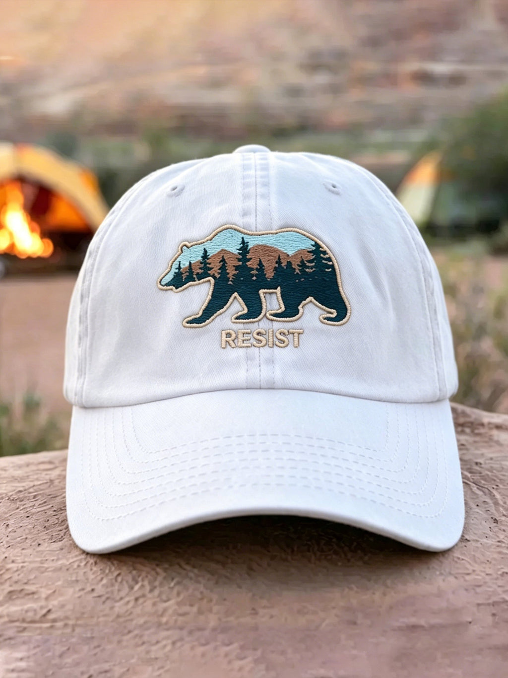 Retro Save The Forest Service Print Baseball Cap