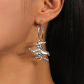 Vintage Witch Skull Earrings, Classic Halloween Personalized Jewelry