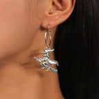 Vintage Witch Skull Earrings, Classic Halloween Personalized Jewelry