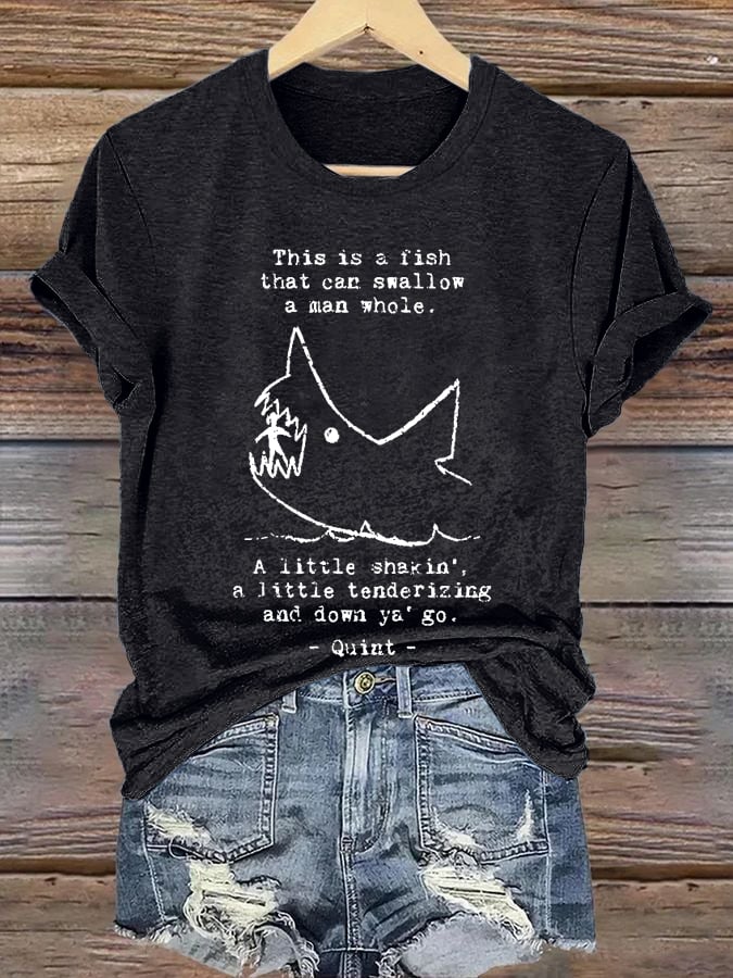 Women's Shark Amity 1975 Printed T-Shirts