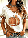 Women's Autumn Football Print Top