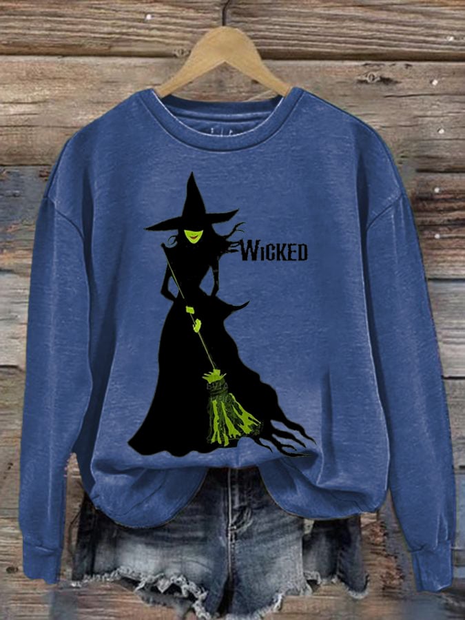 Women's Salem Witch Print Sweatshirt