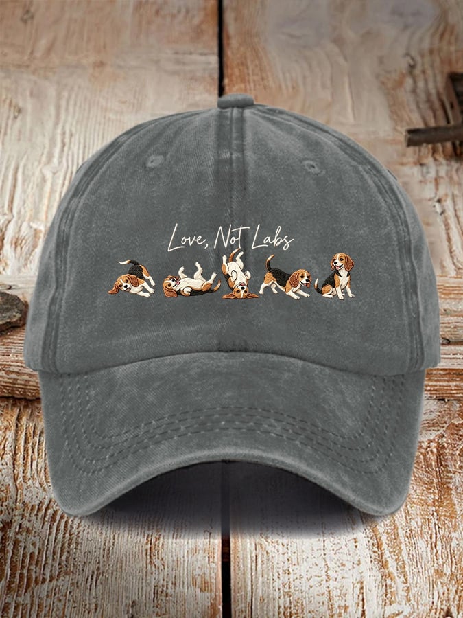 Unisex Love Not Labs Save The Beagles Printed Hat