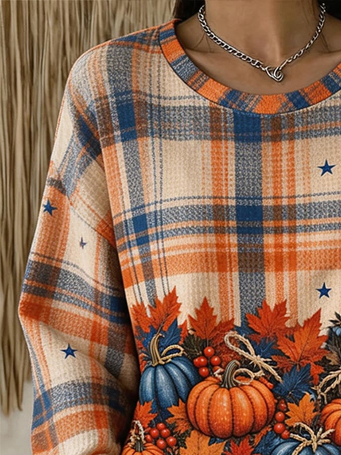 Women'S Casual Waffle-Knit Top