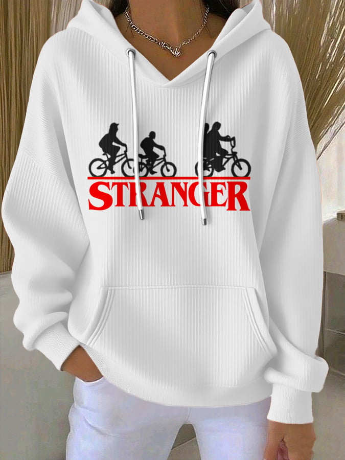 Stranger Hawkins Indiana National Park Upside Down 80s Horror Crew Neck Print Sweatshirt