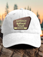 Retro Superior National Forest Minnesota Print Baseball Cap