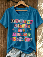 Women's Disability Rights are Human Rights Print Casual T-Shirt