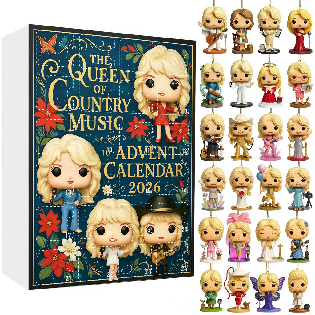 2026 Dolly Parton 24-Day Countdown Christmas Advent Calendar Blind Box Christmas Tree Ornaments