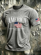 Men's Retro Print Short-Sleeve T-Shirt