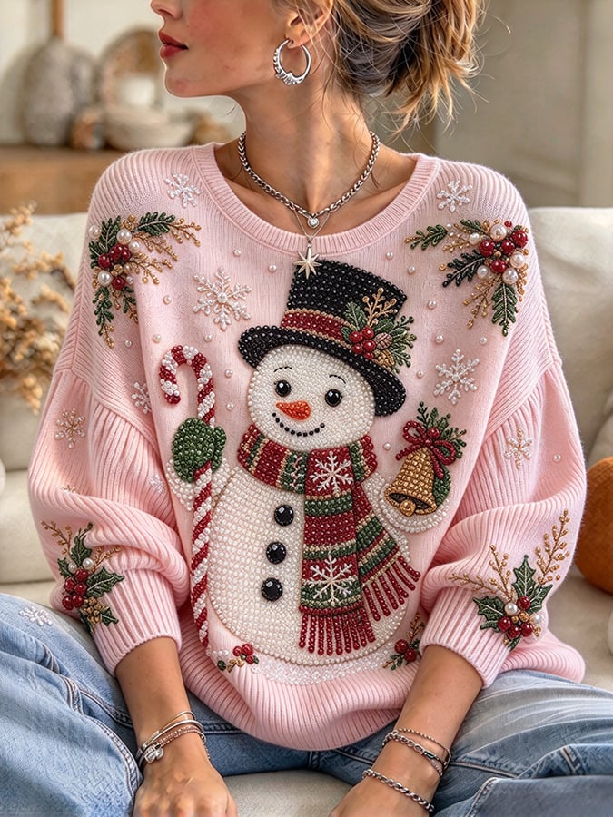 Women's Casual Print Knit Top
