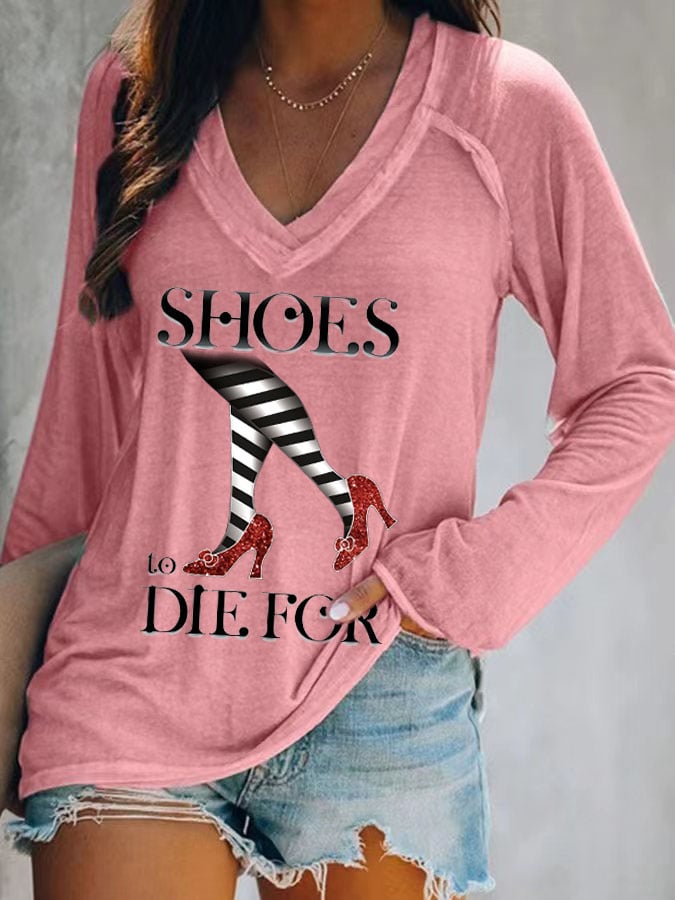 Women's Flag Print Long Sleeve T-Shirt