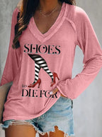 Women's Flag Print Long Sleeve T-Shirt