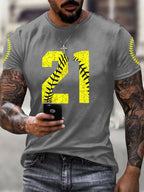Men's Puerto Rico Baseball Print Short-Sleeve T-Shirt
