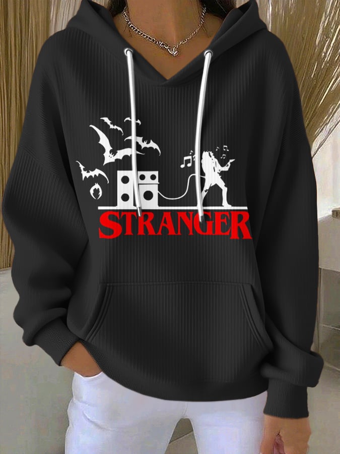 Hawkins Indiana National Park Upside Down 80s Horror Crew Neck Print Sweatshirt