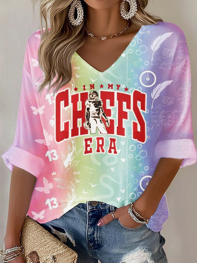 TS 87 13 In My Football Era Printed Long Sleeve Top