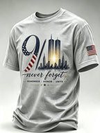 Men's 9.11 Never Forget Print Casual T-shirt