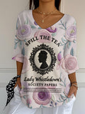 Women's Lady Whistledown's Society Papers Print T-shirt