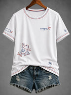 Women's Puerto Rico Printed round  T-shirt