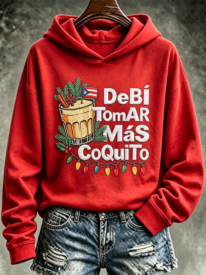 Women's Puerto Rico Christmas Print Casual Top