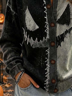 Women'S Casual Printed Knit Cardigan
