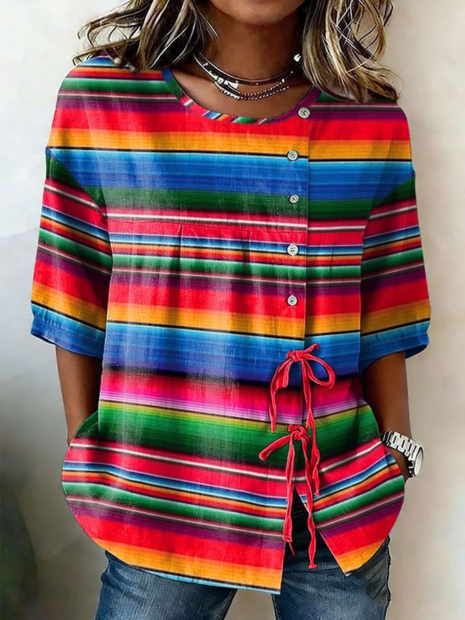 Women's Mexican Art Cinco de Mayo Print Shirt
