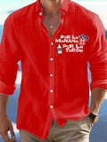 Men's Puerto Rican print casual shirt
