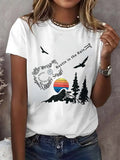 Women's Rustin In The Rain Print Round Neck T-Shirt