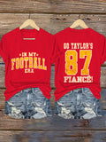 Women's In My Football Era Printed Casual T-Shirt