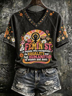 Printed T-Shirt By Someone Who Believes In Gender Equality And Acknowledges That Both Men And Women Possess Complete Humanity