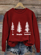 Women'S Fdt Christmas Tree Print Sweatshirt
