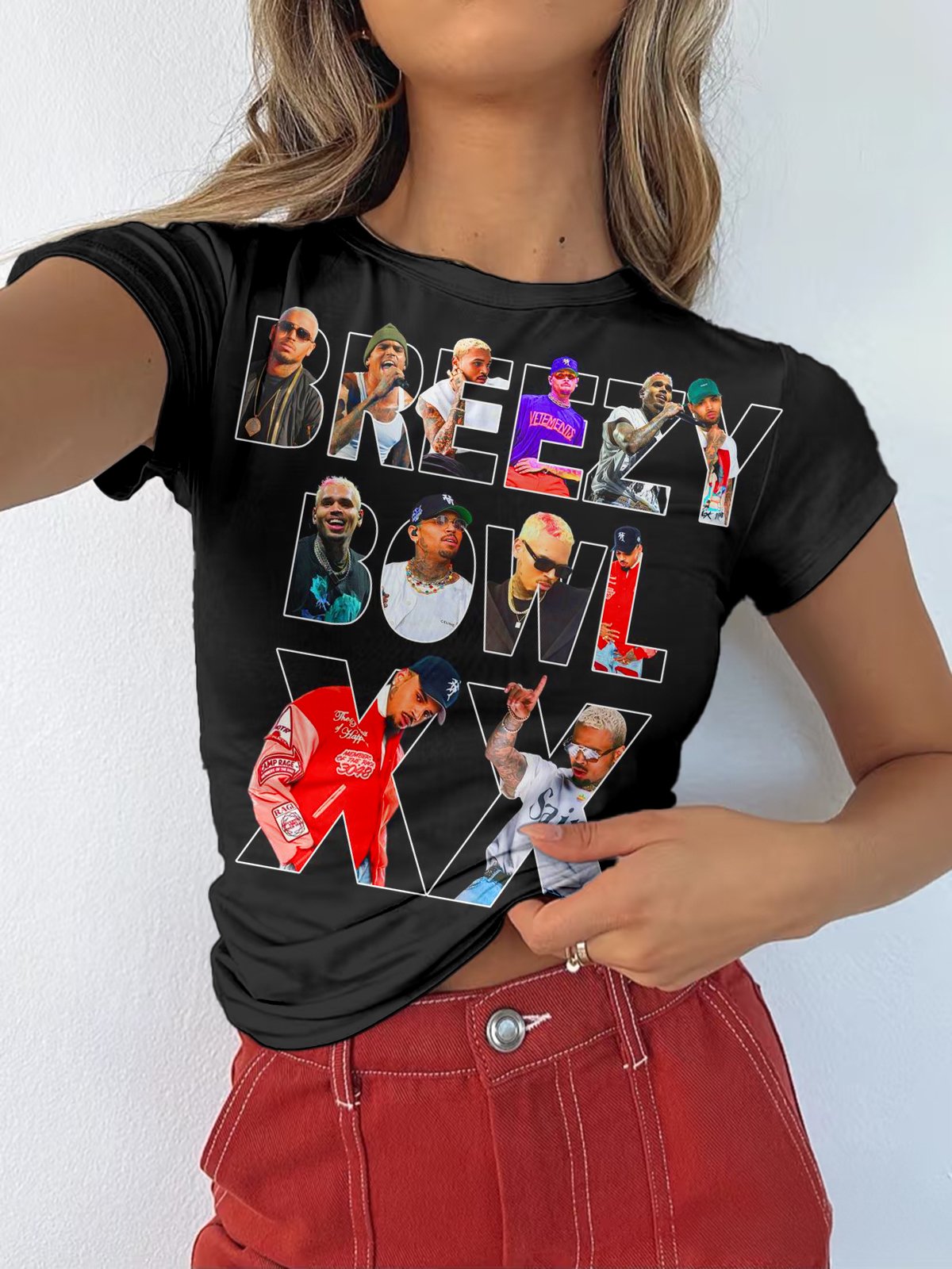 Women's Breezy Bowl XX Png  Casual Short Sleeve T-Shirt