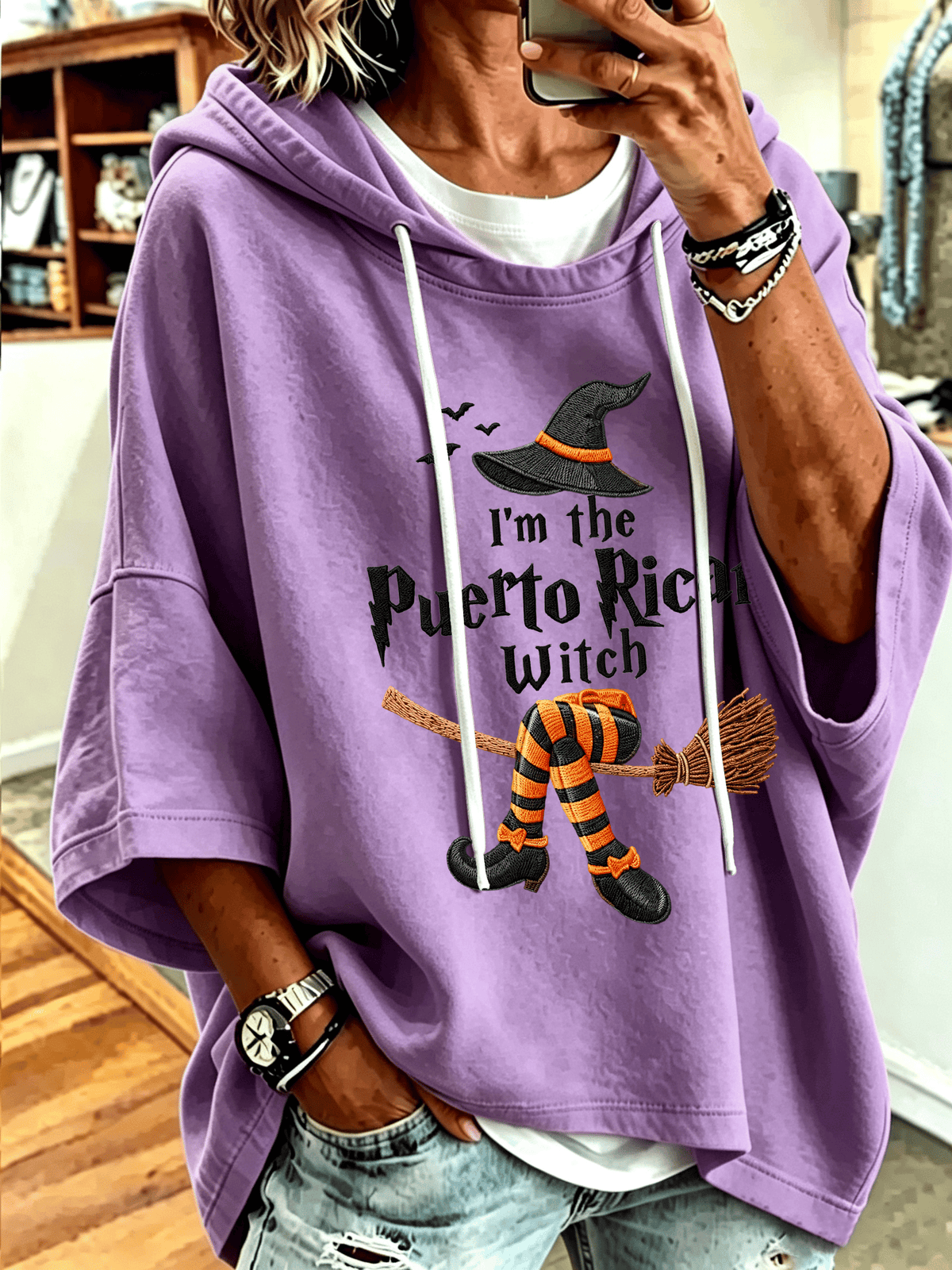 Women's Halloween In Puerto Rico Printed Casual Sweatshirt