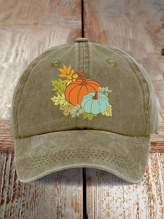Women's Casual Autumn Pumpkin Print Baseball Cap