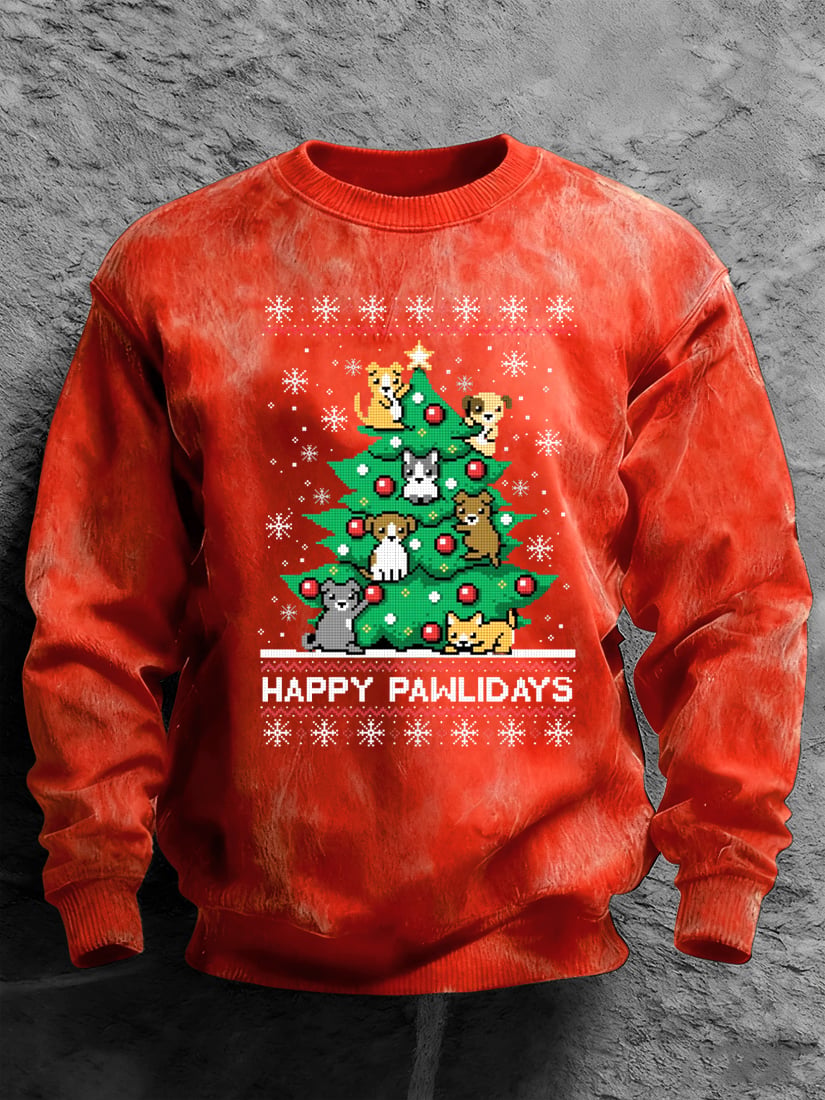 Men's Retro Casual Christmas Holiday Sweatshirt