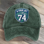 A True Jet 74 Football Art Printed Cap