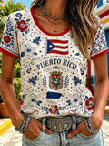 Women'S Puerto Rico Print T-Shirt