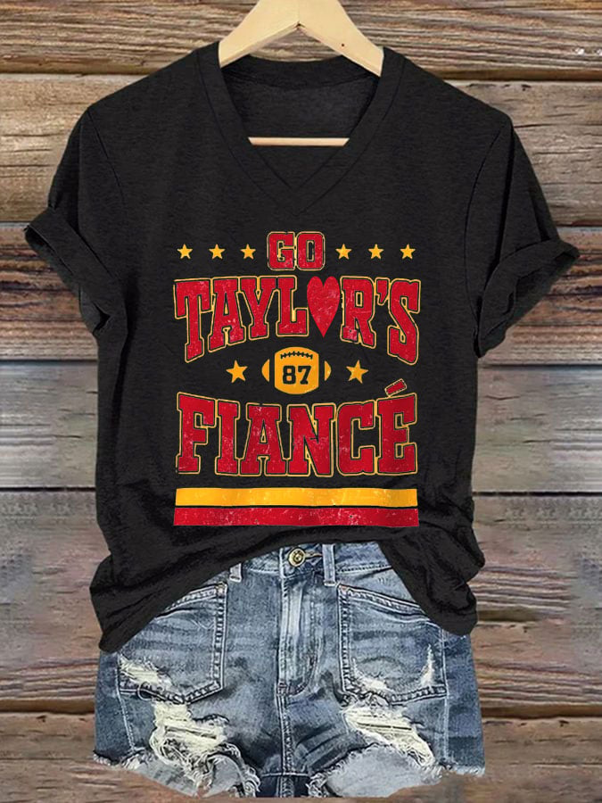 Women's Engaged Print Casual T-Shirt
