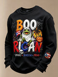 Men's Boricua Halloween Waffle-Knit Long-Sleeve Top