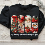 Funny Santas  Christmas Art Print Sweatshirt