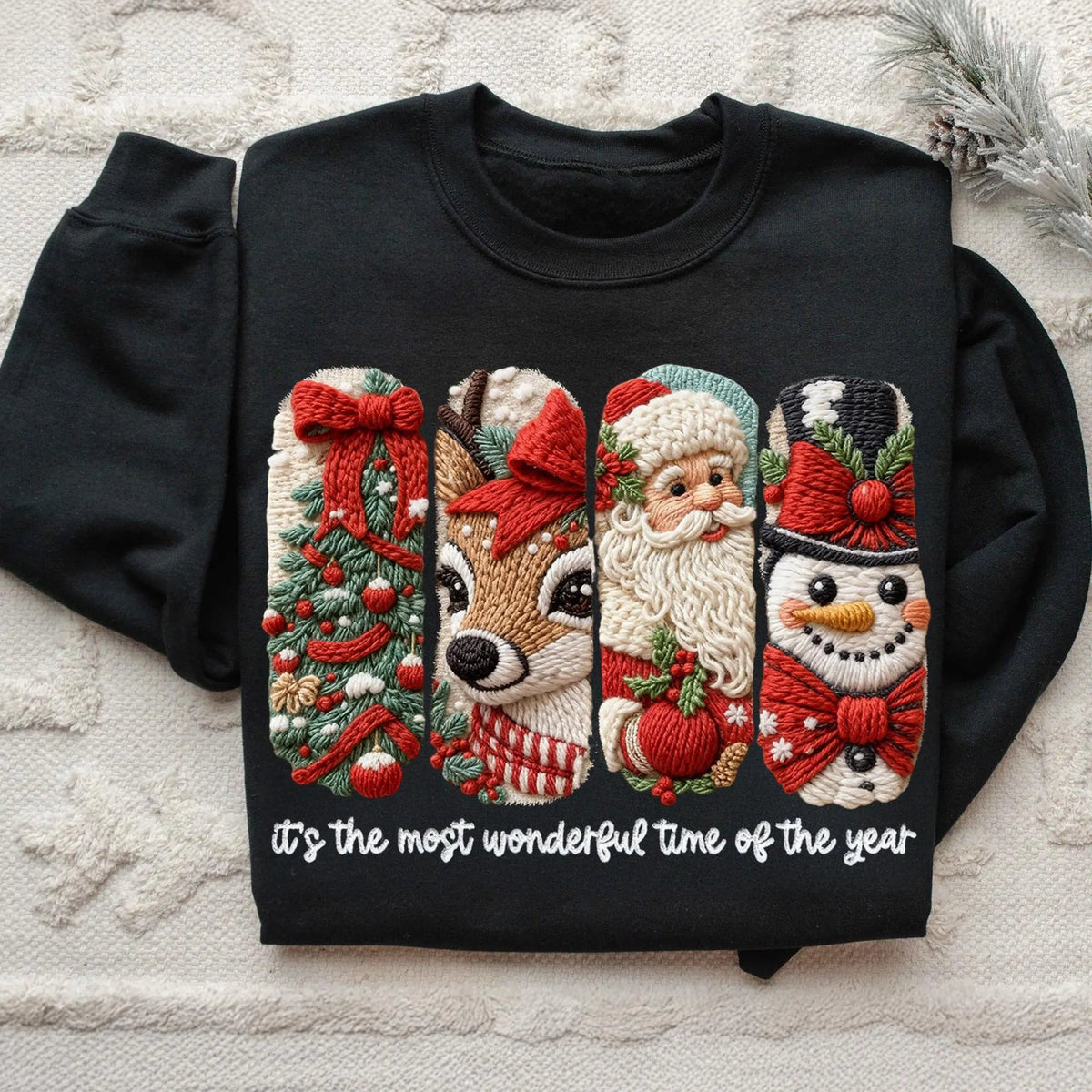 Funny Santas  Christmas Art Print Sweatshirt