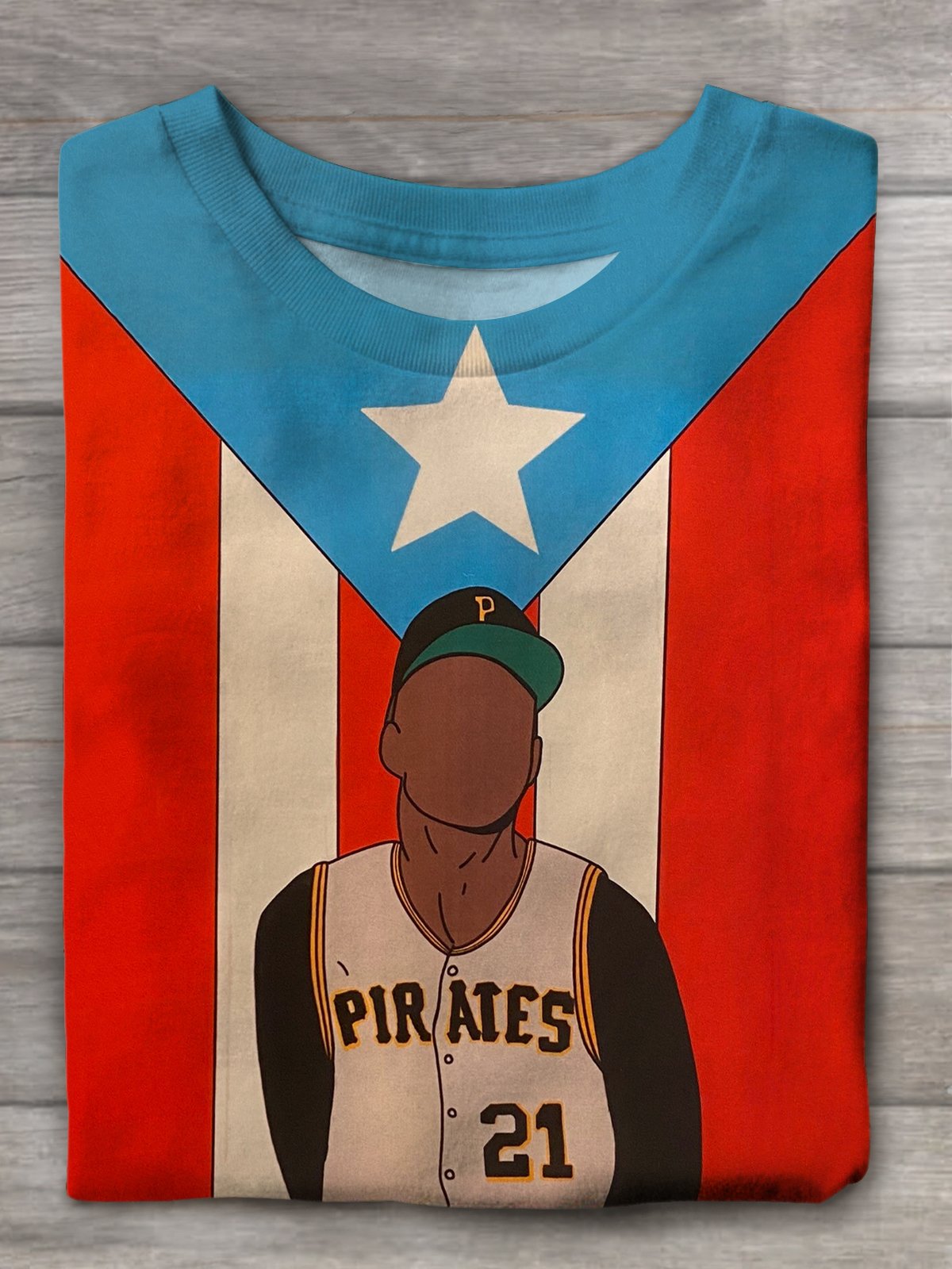 Women's Puerto Rico Baseball Printed T-shirts