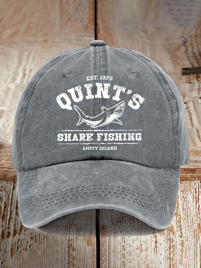 Retro Amity Island 1975 Print Baseball Cap