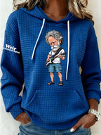 Women's Vintage Rock Tribute Print Hoodie