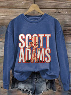 Women's Casual Printed Long-Sleeve Sweatshirt