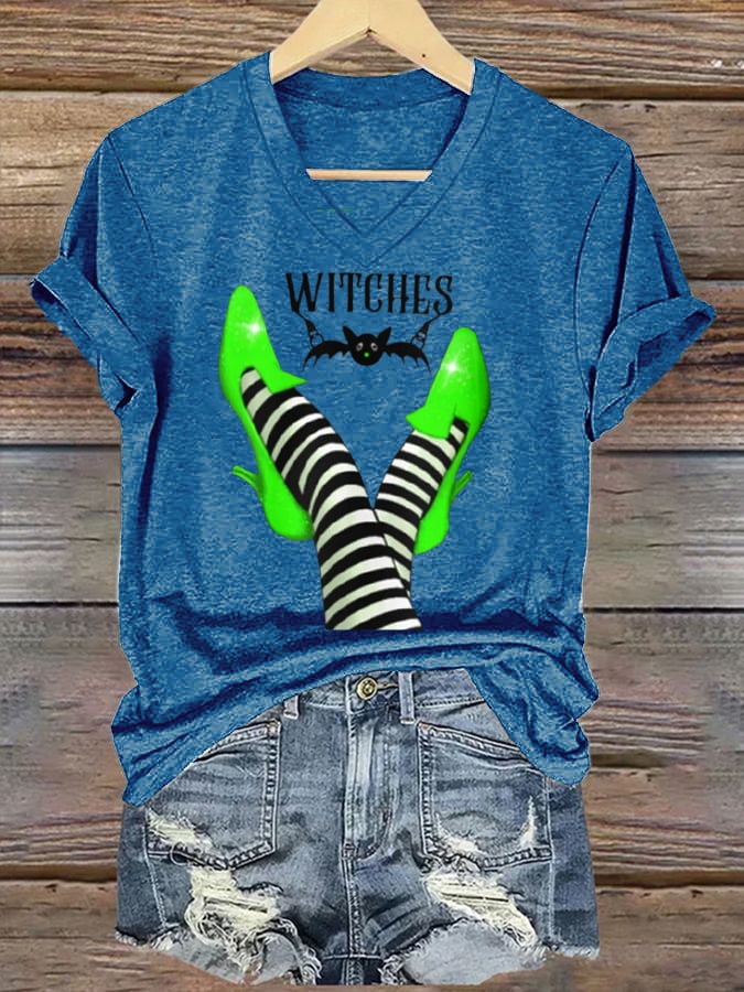 Women's Halloween Printed Casual T-Shirts
