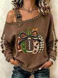 Women's Fall Rugby Print Top